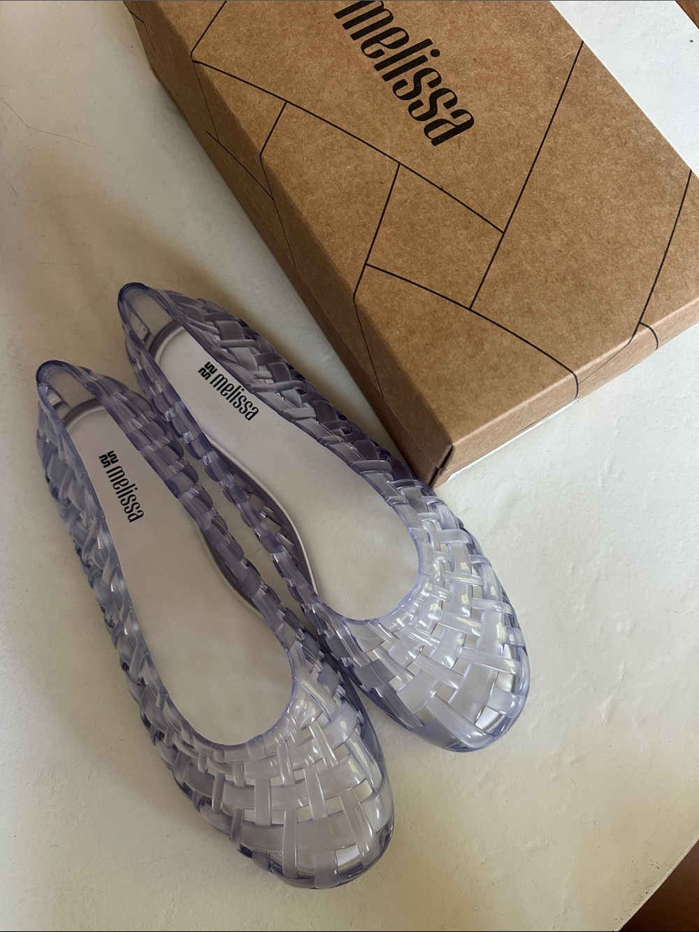 NIB Melissa Women’s Clear Jelly Woven Flats